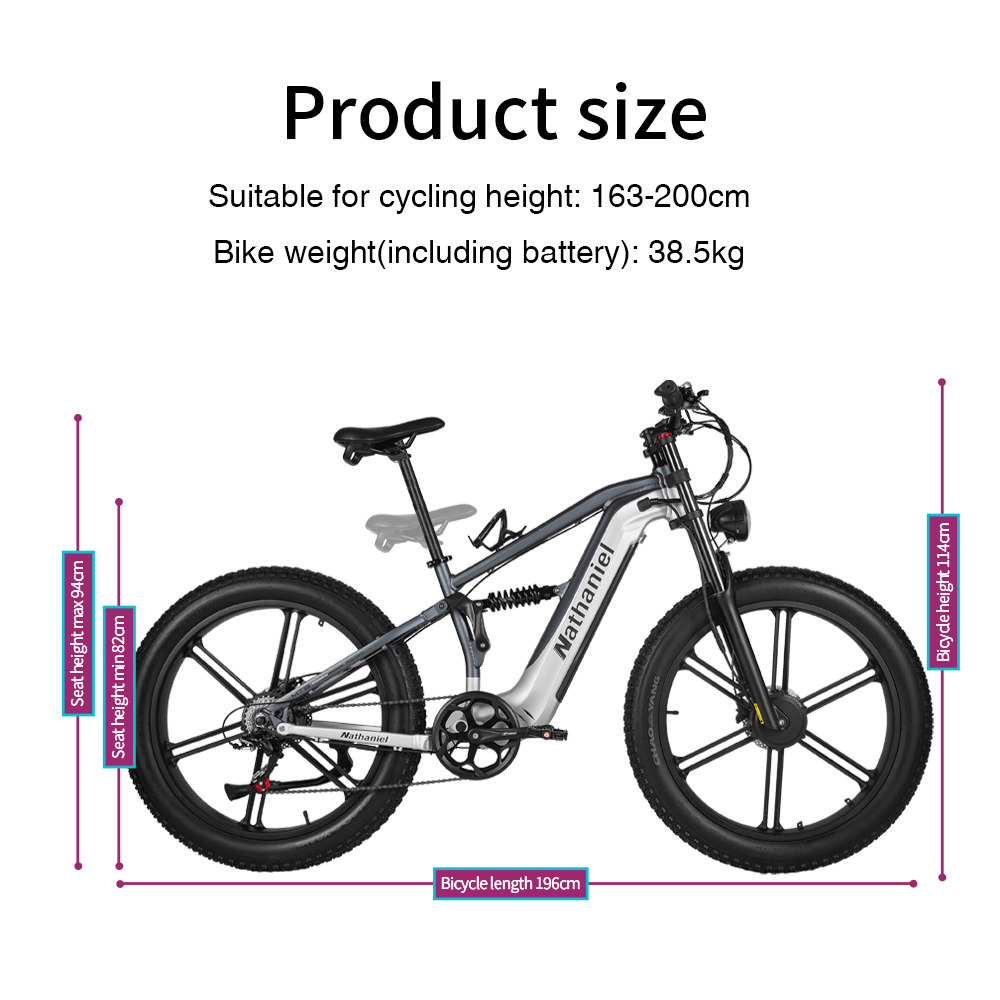 دراجة كهربائية Nathaniel SYR09 - مراجعة Dual Motor Ebike Kit 2000W وسعره