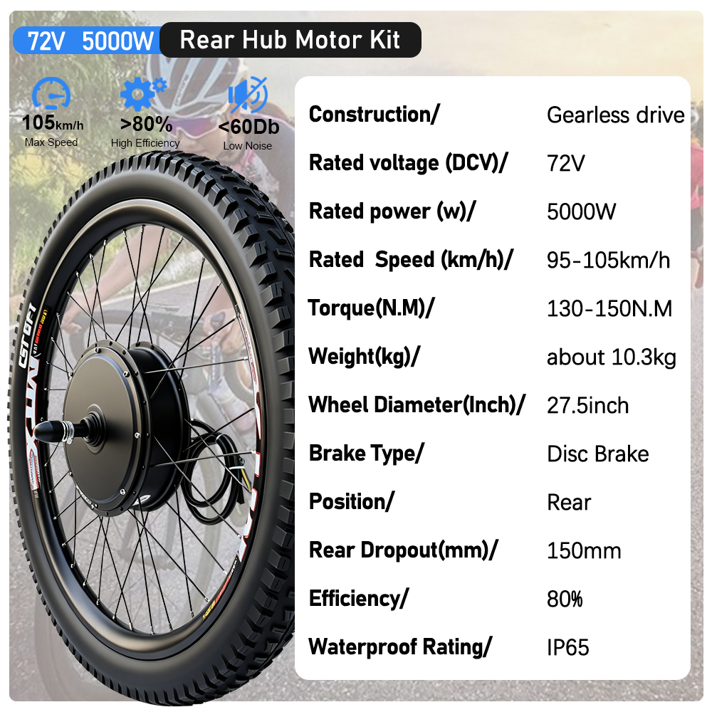 طقم تحويل الدراجة الكهربائية M - مراجعة 5000W Hub Motor Kit 72V وسعره