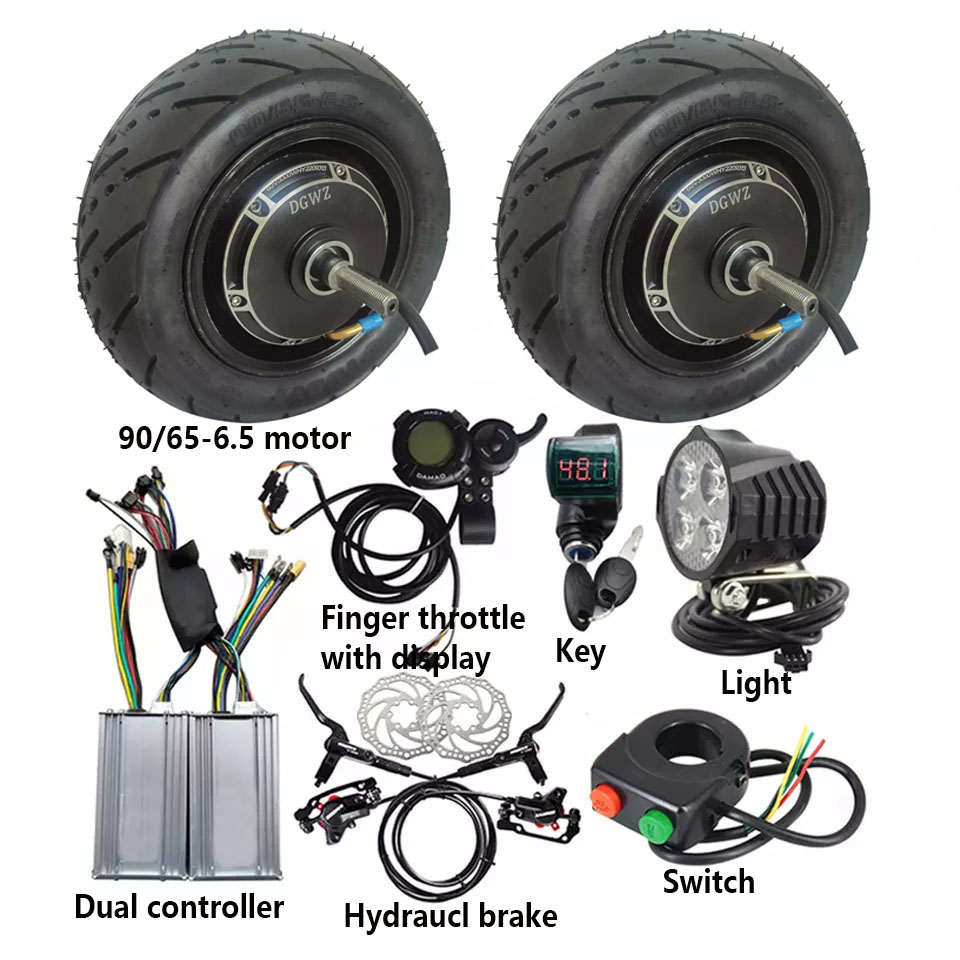 طقم تحويل الدراجة الإلكترونية  - مراجعة Dual Motor Ebike Kit 2000W وسعره