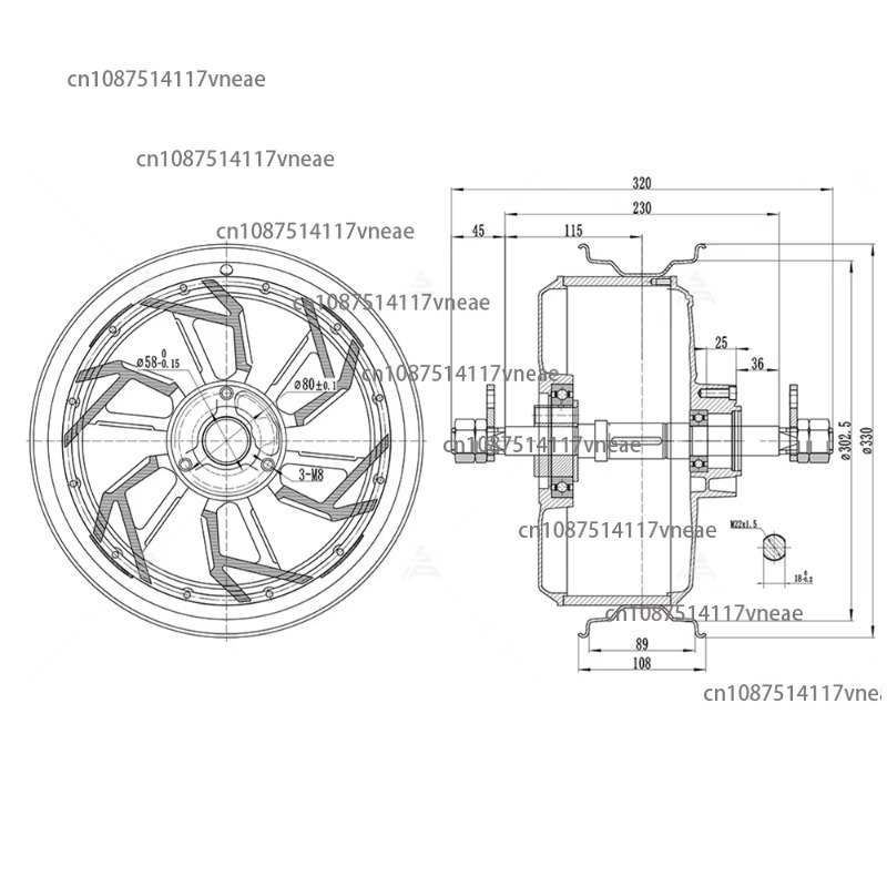 محرك 12000 واط 12x3.5 بوصة QS2 - مراجعة 12000W Electric Motorcycle Hub Motor وسعره