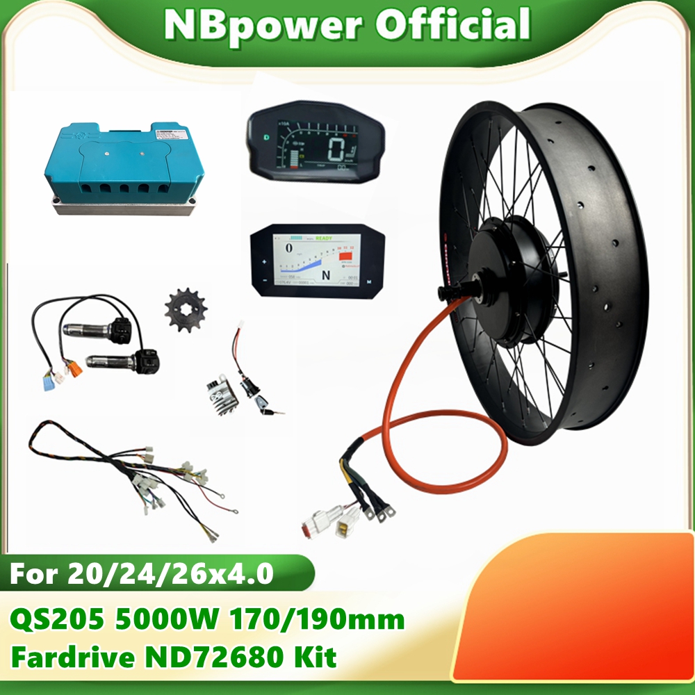NBpower QS205 72V 5000W 170/19 - مراجعة 5000W Hub Motor Kit 72V وسعره
