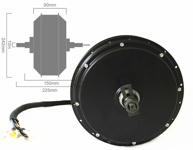 QS205 V3 48-72 فولت 5000 واط 3 - مراجعة 5000W Hub Motor Kit 72V وسعره